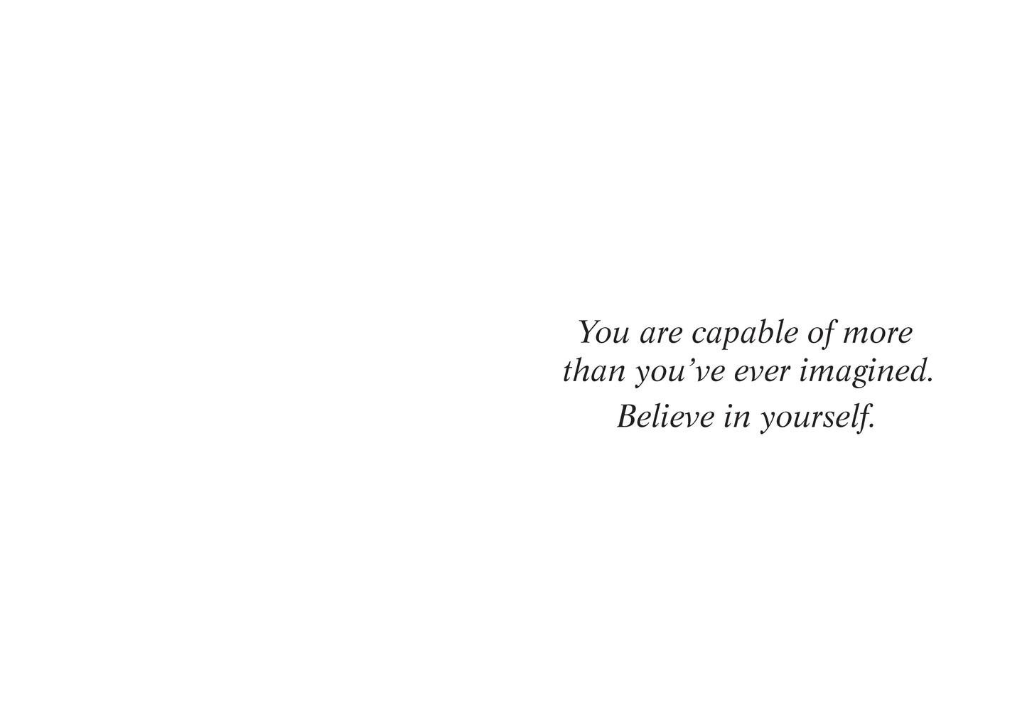 Believe in yourself